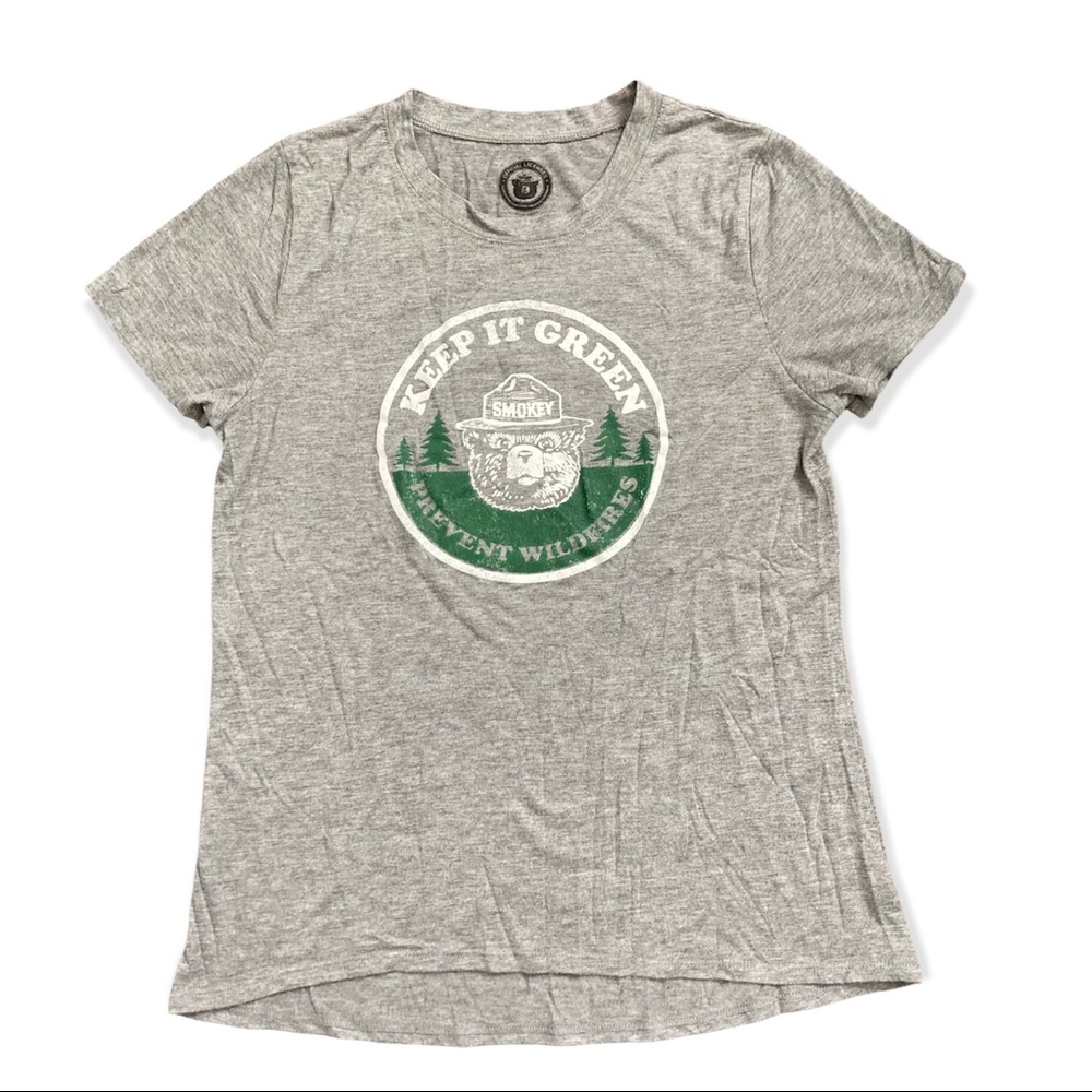 Smokey the Bear Keep it Green Prevent Wildfires Graphic T-Shirt Women’s Large